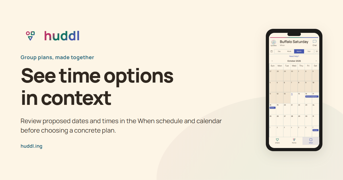 Illustrated overview: See time options in context