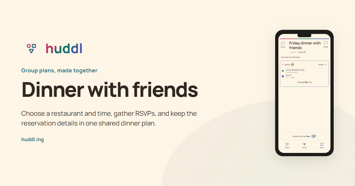 Illustrated overview: Dinner with friends