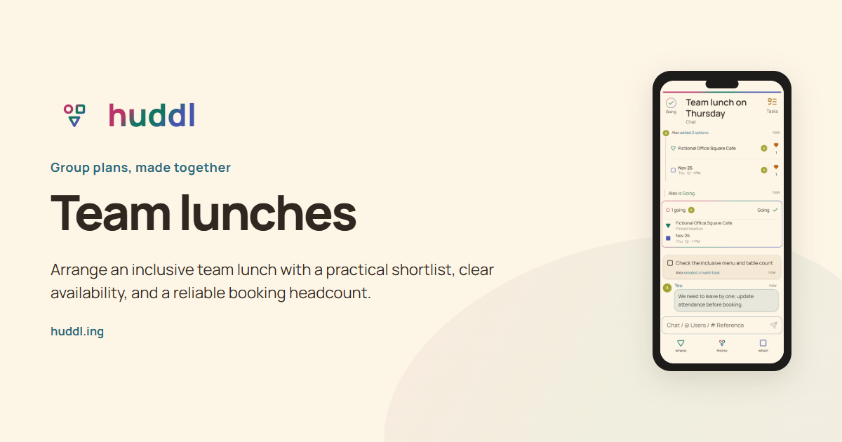 Illustrated overview: Team lunches